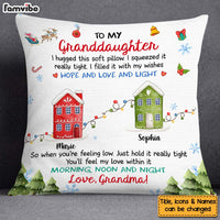 Personalized Christmas Gift For Granddaughter Long Distance Hug This Pillow 29690 thumb 1