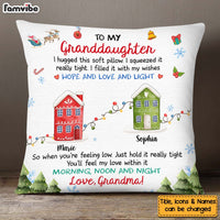 Personalized Christmas Gift For Granddaughter Long Distance Hug This Pillow 29690 thumb 1