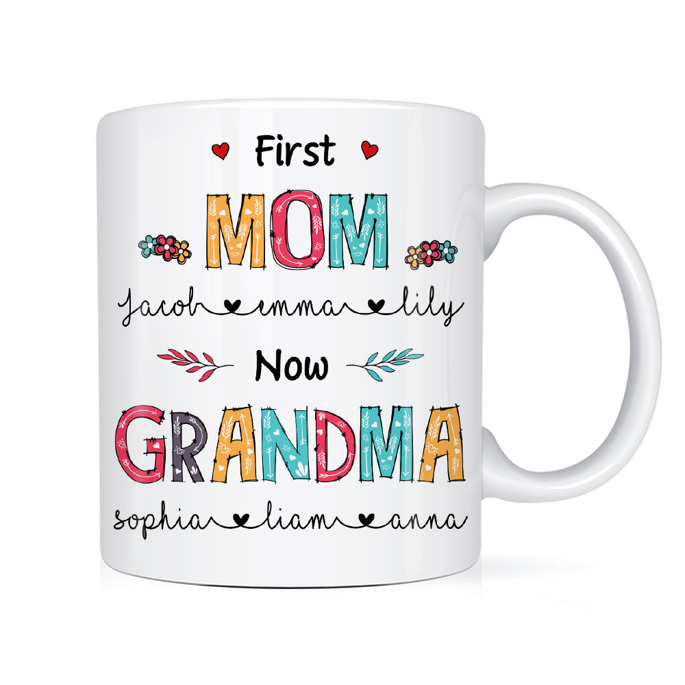 Personalized First Mom Now Grandma Mug FB253 30O58
