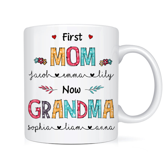 Personalized First Mom Now Grandma Mug FB253 30O58 1