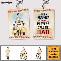 Personalized For Dad My Favorite Baseball Player Calls Me Dad Acrylic Keychain 33500 thumb 1