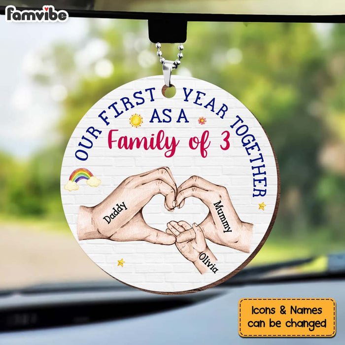 Personalized Gift For Baby First Year Together As A Family Ornament 31573 1