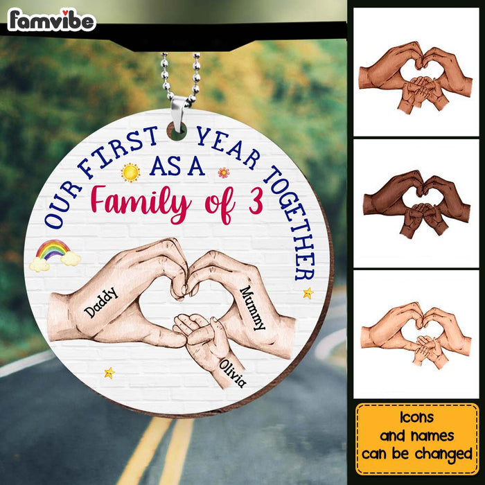 Personalized Gift For Baby First Year Together As A Family Ornament 31573 1