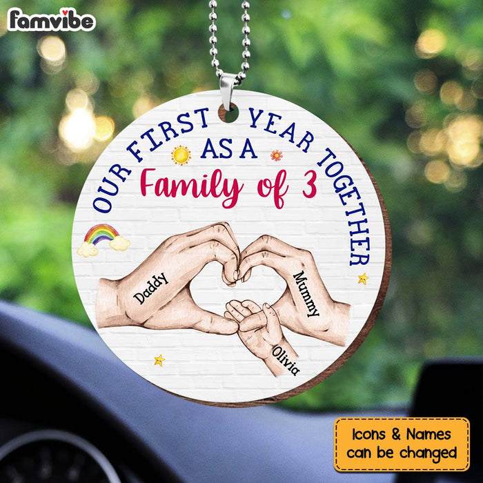 Personalized Gift For Baby First Year Together As A Family Ornament 31573 1