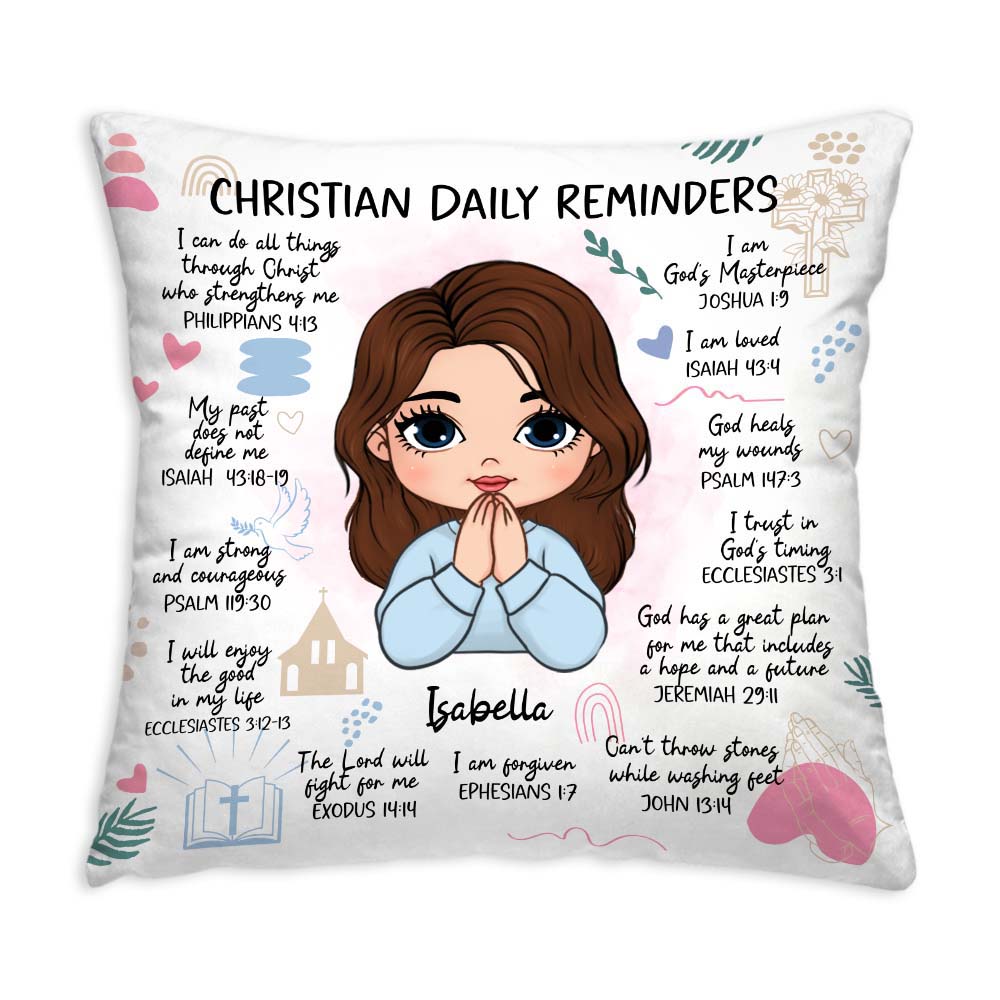 Personalized Gift For Daughter Christian Affirmation Pillow 32226