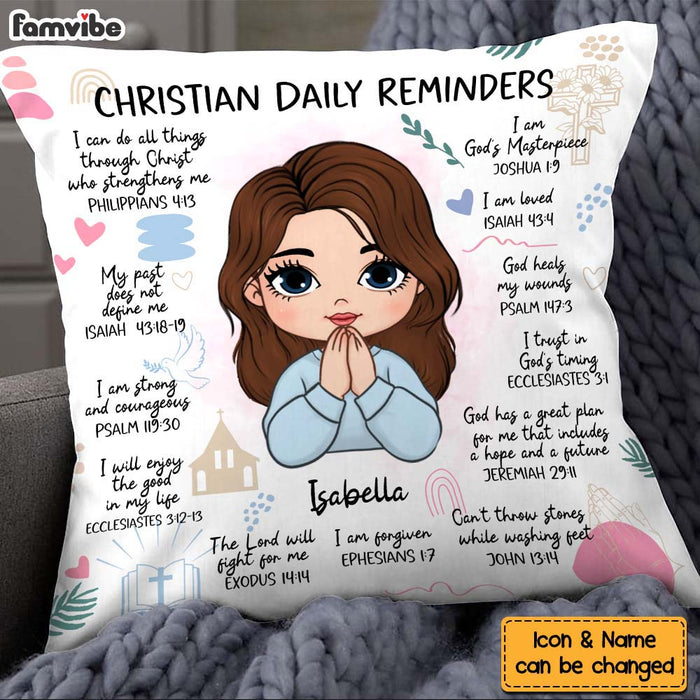 Personalized Gift For Daughter Christian Affirmation Pillow 32226 1