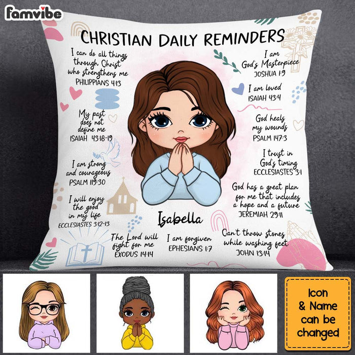 Personalized Gift For Daughter Christian Affirmation Pillow 32226 1