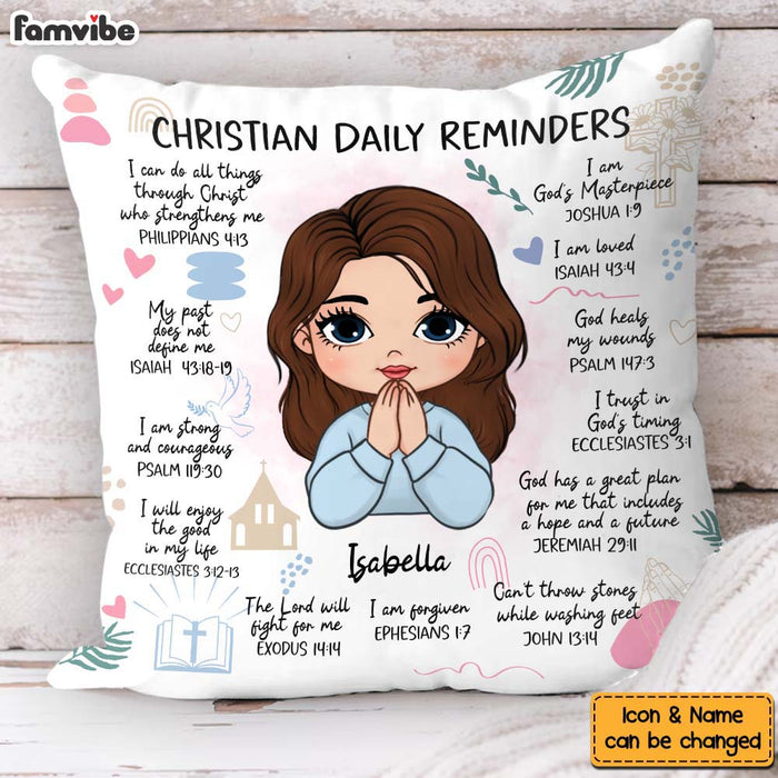 Personalized Gift For Daughter Christian Affirmation Pillow 32226 1