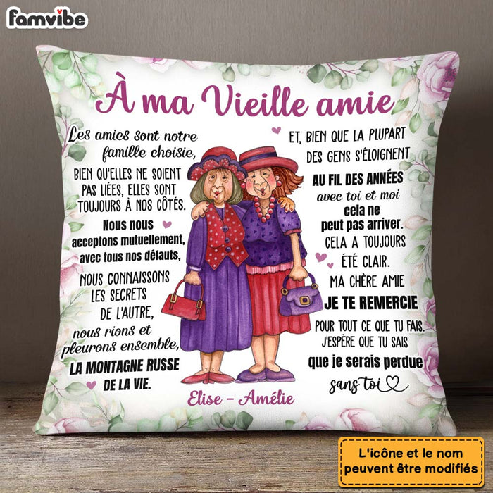 Personalized Gift For Friend À ma Vieille amie French Pillow 30442 1