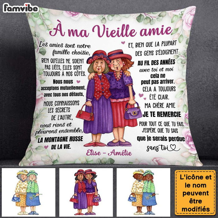Personalized Gift For Friend À ma Vieille amie French Pillow 30442 1