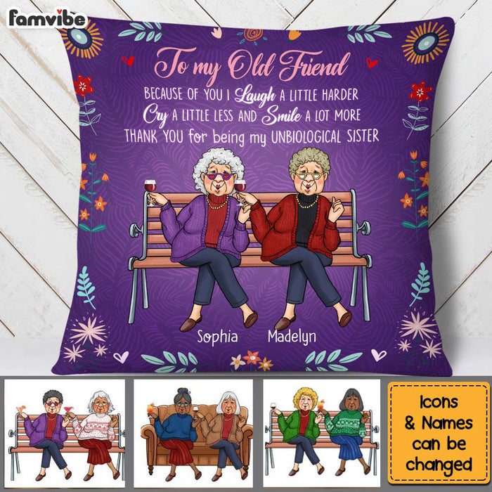 Personalized Gift For Friend Because Of You Pillow 30743 1
