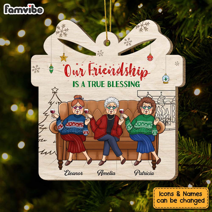 Personalized Gift For Friends Friendship Is A True Blessing Ornament 29966 1
