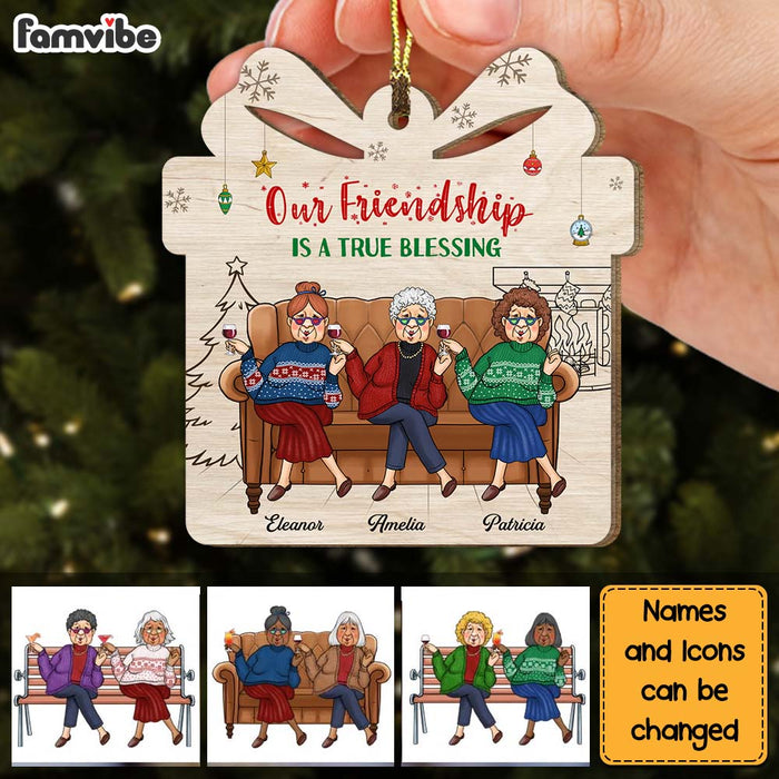 Personalized Gift For Friends Friendship Is A True Blessing Ornament 29966 1