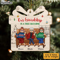 Personalized Gift For Friends Friendship Is A True Blessing Ornament 29966 thumb 1