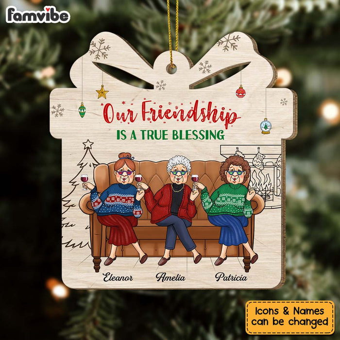Personalized Gift For Friends Friendship Is A True Blessing Ornament 29966 1
