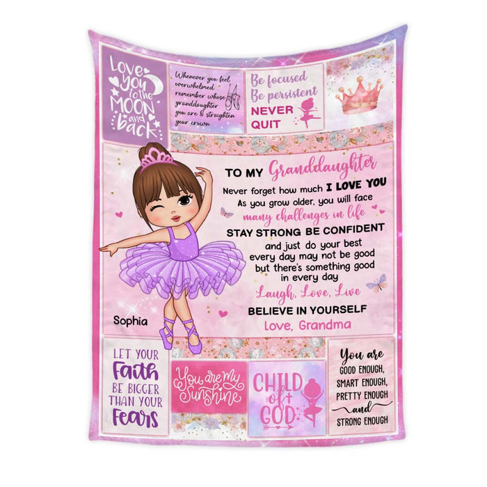 Personalized Gift For Granddaughter Ballet Blanket 31119 1