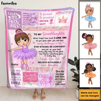 Personalized Gift For Granddaughter Ballet Blanket 31119 thumb 1