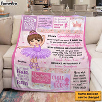 Personalized Gift For Granddaughter Ballet Blanket 31119 thumb 1