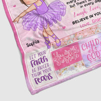 Personalized Gift For Granddaughter Ballet Blanket 31119 thumb 1