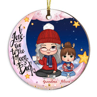 Personalized Gift For Granddaughter On The Moon Circle Ornament 28527 thumb 1