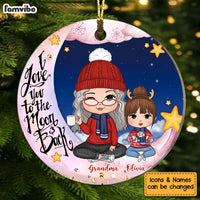 Personalized Gift For Granddaughter On The Moon Circle Ornament 28527 thumb 1