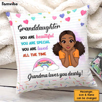 Personalized Gift For Granddaughter You Are Beautiful Poem Pillow 27261 thumb 1
