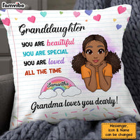 Personalized Gift For Granddaughter You Are Beautiful Poem Pillow 27261 thumb 1