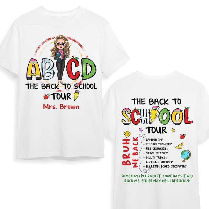 Personalized Gift For Teacher The Back To School Tour Double-sided Printing Shirt 34123 1