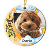 Personalized I Woof You To The Moon And Back Dog Lovers Circle Ornament 29228 1