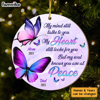 Personalized Memorial Butterfly Gift My Heart Still Looks For You Ornament 29974 thumb 1
