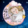 Personalized Baby's First Christmas Elephant Photo Circle Ornament NB12 23O58 1
