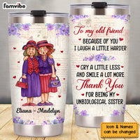 Personalized Old Friend Smile A Lot More Steel Tumbler 22785 thumb 1