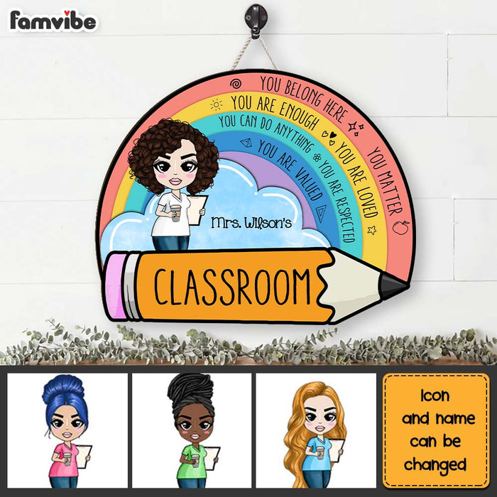 Personalized Back To School Gift For Teacher Classroom Wood Sign 26955 1