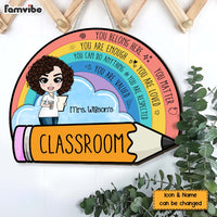 Personalized Back To School Gift For Teacher Classroom Wood Sign 26955 thumb 1