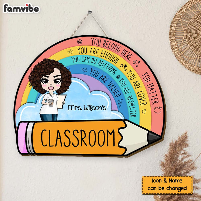 Personalized Back To School Gift For Teacher Classroom Wood Sign 26955 1