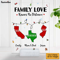 Personalized Family Love Knows No Distance Acrylic Plaque 30275 thumb 1