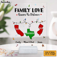 Personalized Family Love Knows No Distance Acrylic Plaque 30275 thumb 1
