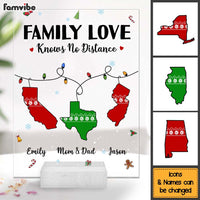 Personalized Family Love Knows No Distance Acrylic Plaque 30275 thumb 1