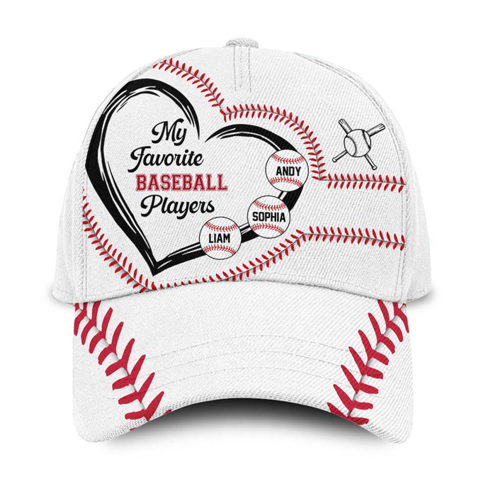 Personalized For Dad My Favorite Baseball Players Cap 33588 1