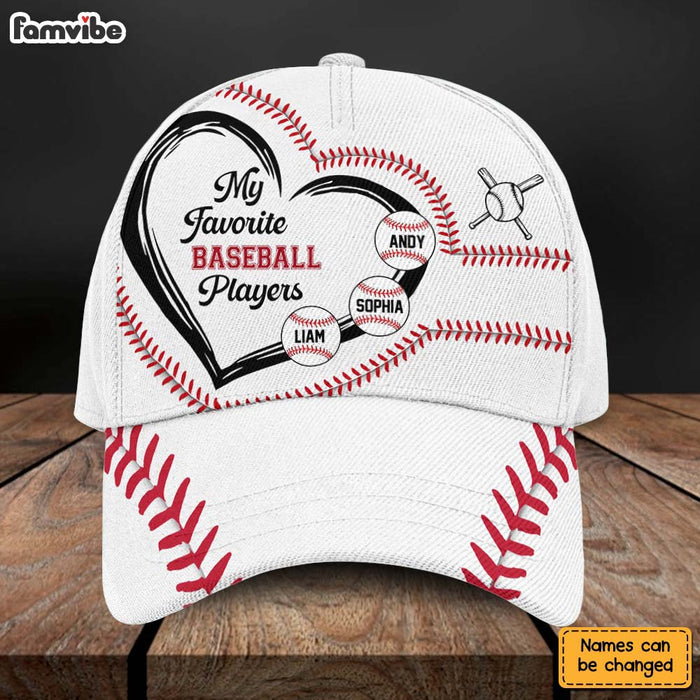 Personalized For Dad My Favorite Baseball Players Cap 33588 1