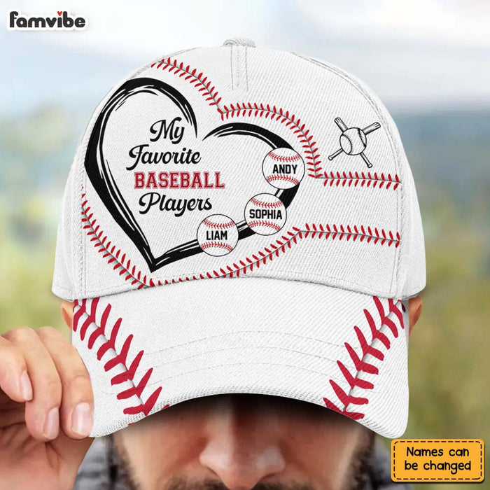 Personalized For Dad My Favorite Baseball Players Cap 33588 1