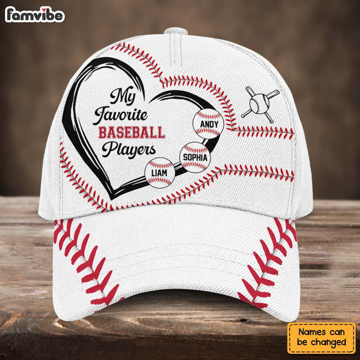 Personalized For Dad My Favorite Baseball Players Cap 33588 1