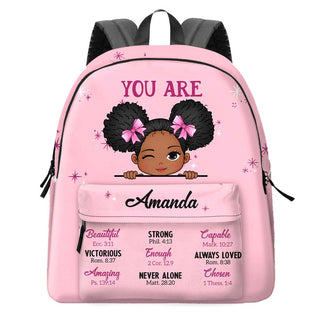 Personalized Gift For Kid Girl You Are Bible Verses School Bag 35042