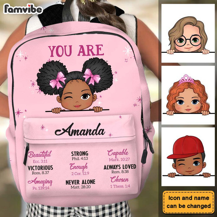 Personalized Gift For Kid Girl You Are Bible Verses School Bag 35042 1