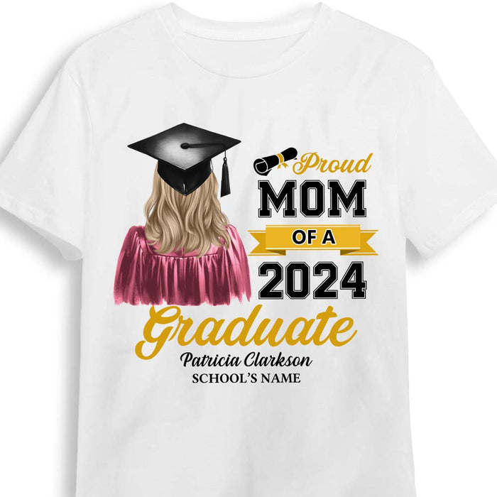 Personalized Gift For Mom Proud Mom Of A 2024 Graduate Shirt - Hoodie - Sweatshirt 33289 1