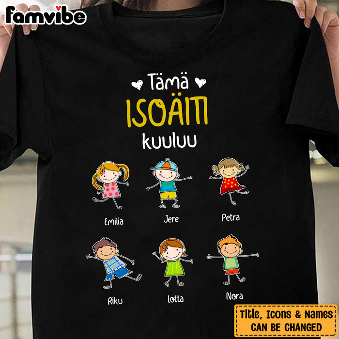 Personalized Grandma Belongs Finnish Isoäiti T Shirt AP72 81O34 1