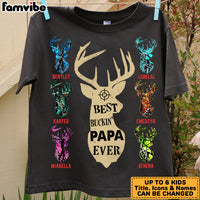 Personalized Deer Hunting Buckin Dad Grandpa T Shirt MR201 81O60 thumb 1