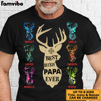 Personalized Deer Hunting Buckin Dad Grandpa T Shirt MR201 81O60 thumb 1
