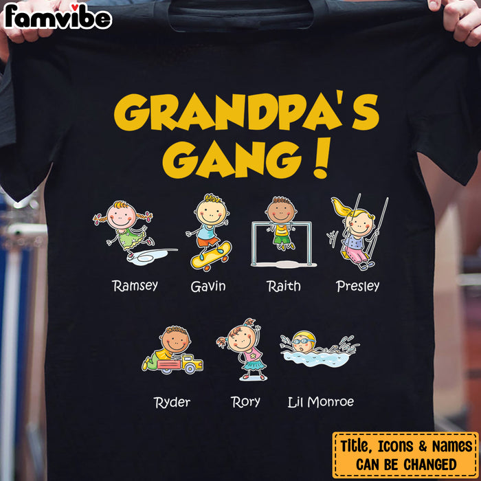 Personalized 'Grandpa Gang' T-Shirt: Celebrate Father's Day in