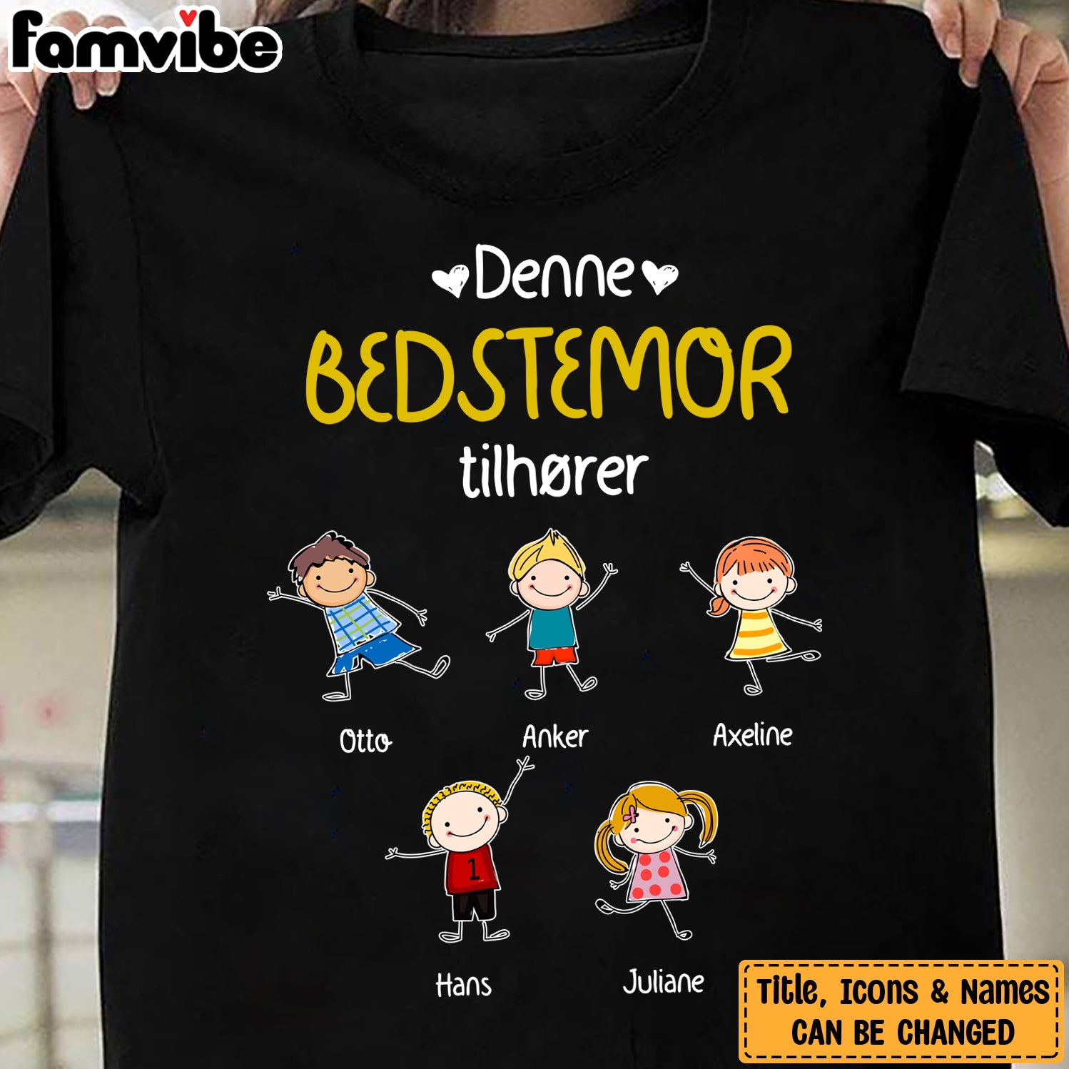 Personalized Grandma Belongs Danish Bedstemor Shirt - Hoodie - Sweatshirt AP64 81O34
